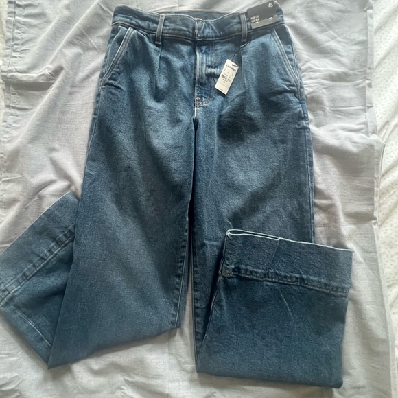 NWT Express Wide Leg High Waist Jeans sz 4 short - Picture 9 of 14